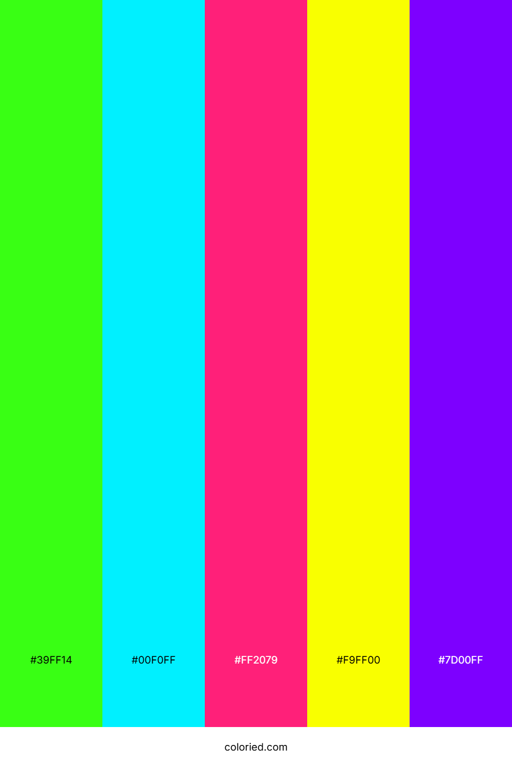 Fluorescent Color Palette