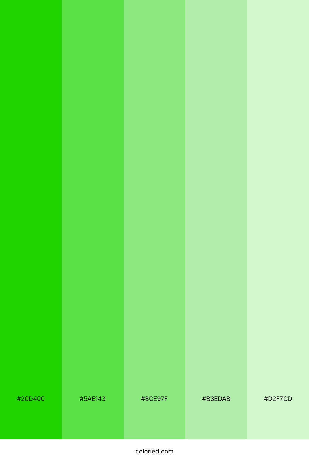 Fluorescent Green and Lime Color Palette