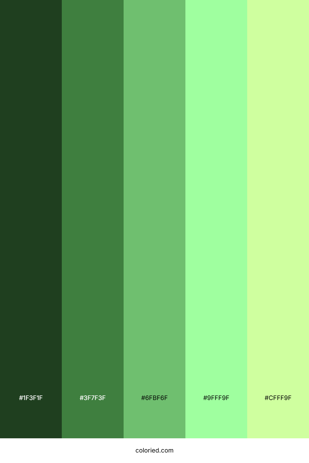 Fluorescent Green Color Palette