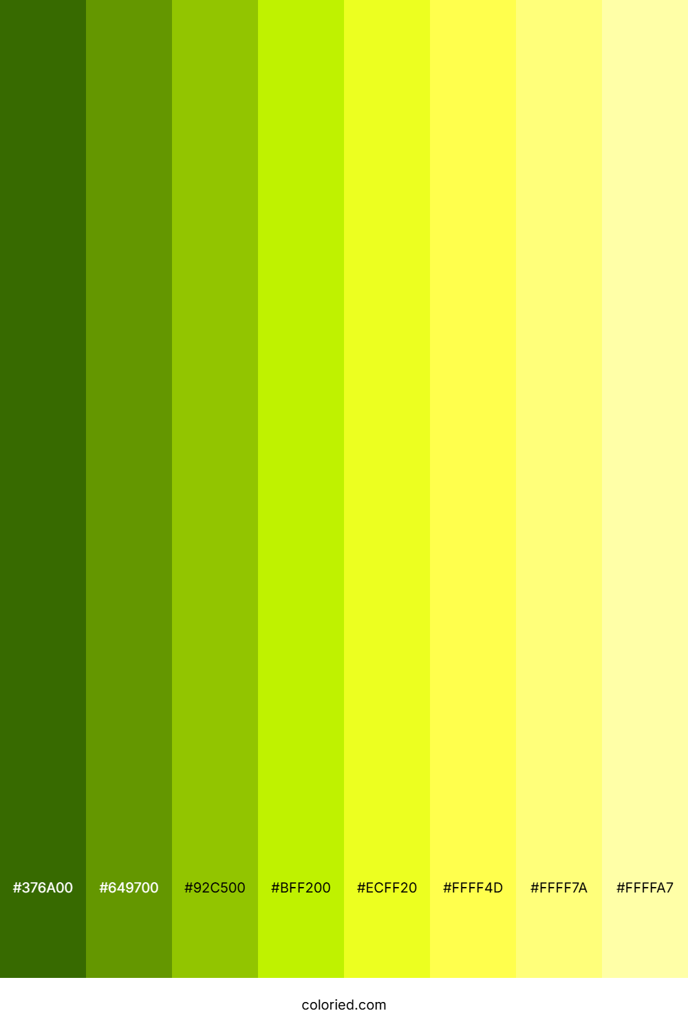 Fluorescent Yellow Shades