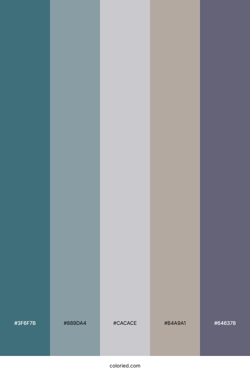 Foggy Teal Morning Color Palette