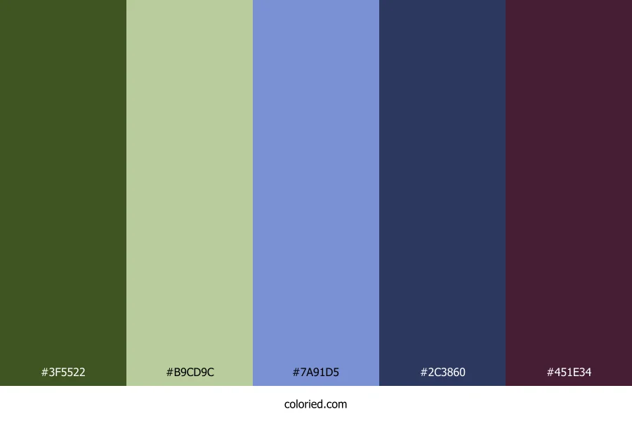 Forest Fern Twilight Color Palette