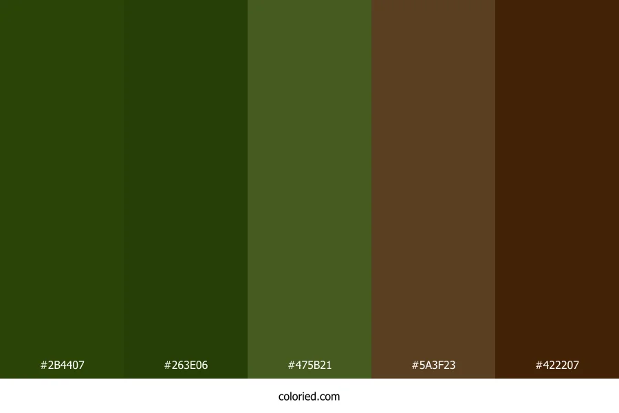 Forest Green and Earth Brown Color Palette