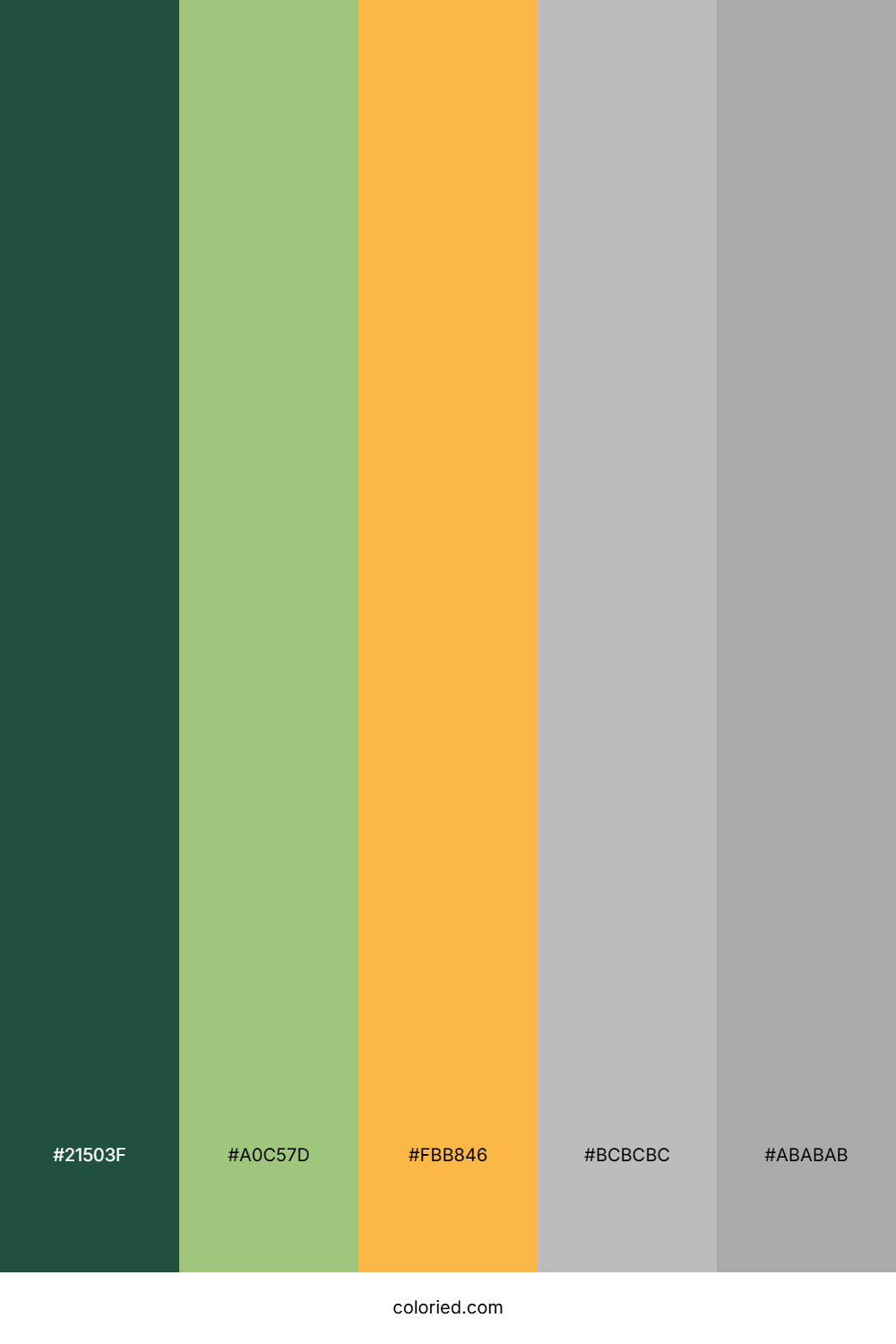 Forest Green and Goldenrod Color Palette