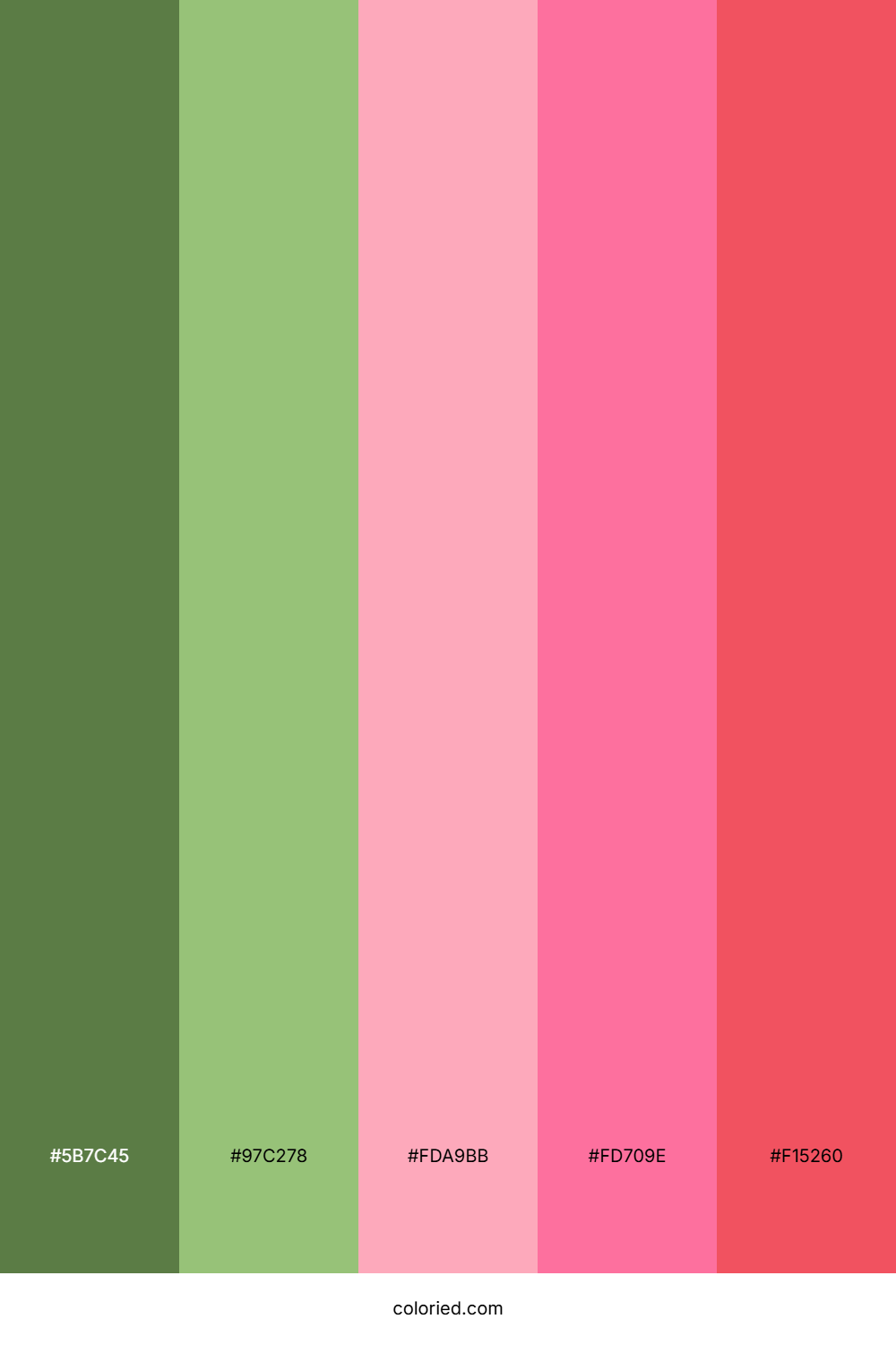 Forest Green And Strawberry Color Palette