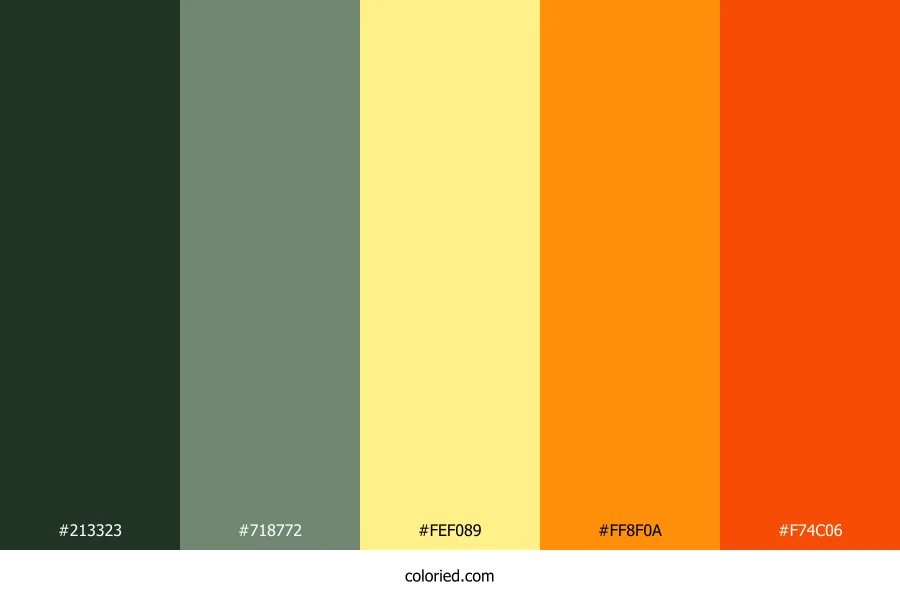 Forest Lemon Ember Color Palette