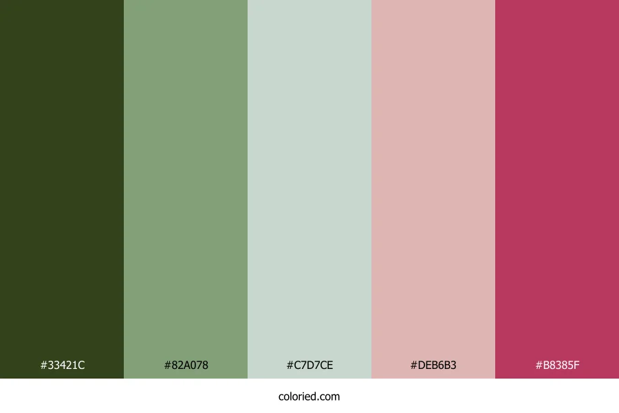 Forest Mint Blossom Color Palette
