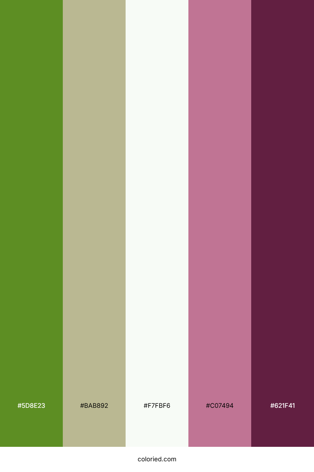 Forest Sage Rose Color Palette