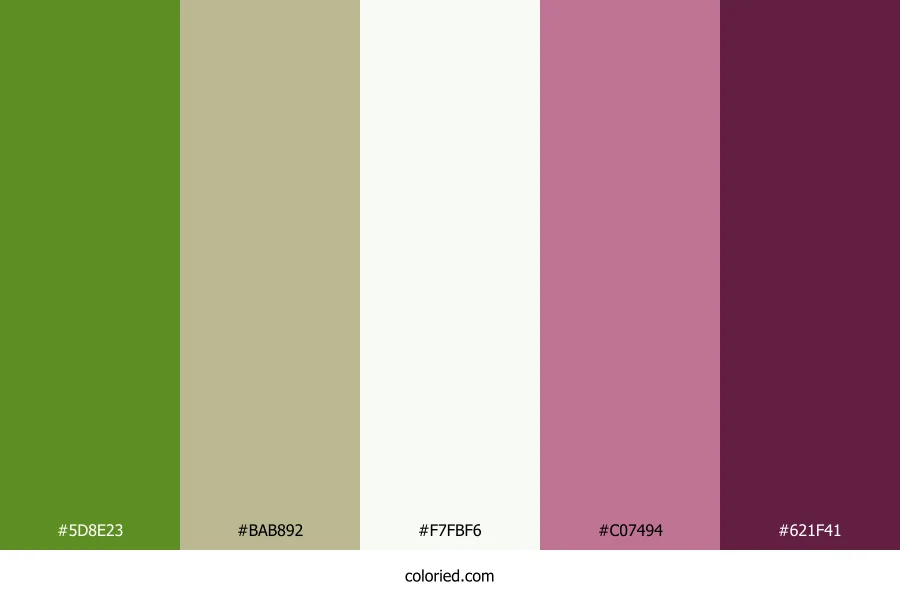 Forest Sage Rose Color Palette