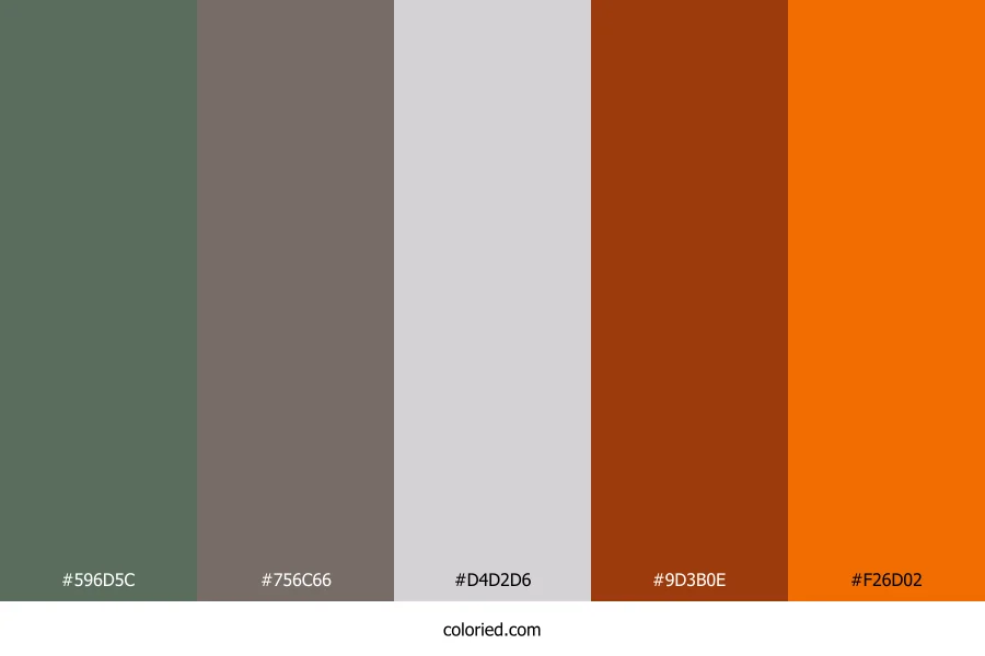 Forest Taupe Flame Color Palette