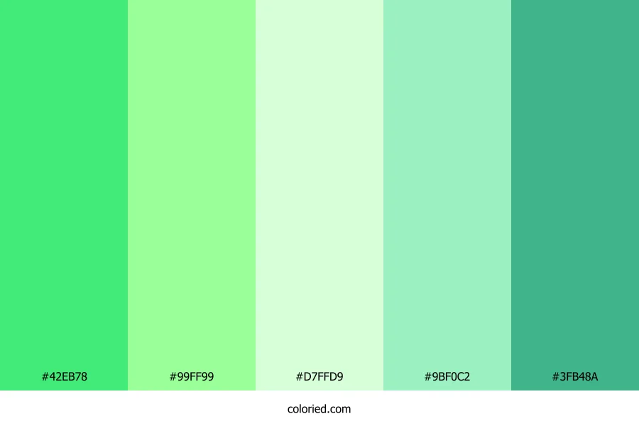 Fresh Spring Mint Color Palette