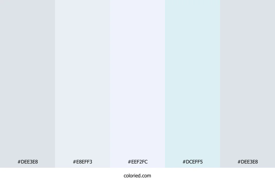 Frost Grey and Ice Blue Color Palette