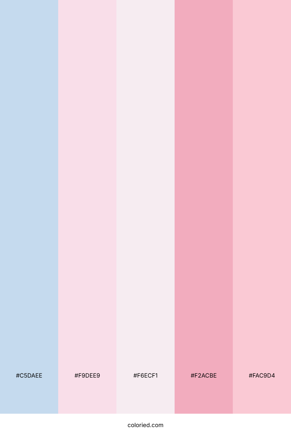 Frosted Pink And Ice Blue Color Palette