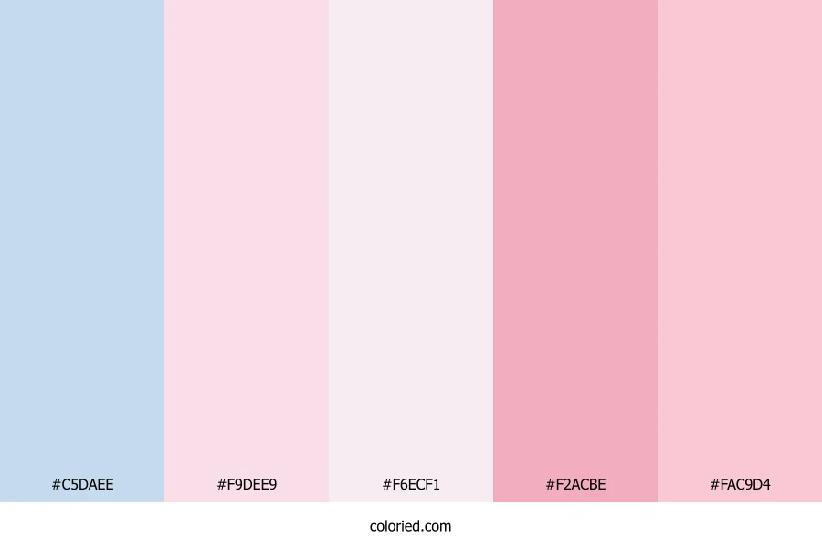 Frosted Pink and Ice Blue Color Palette