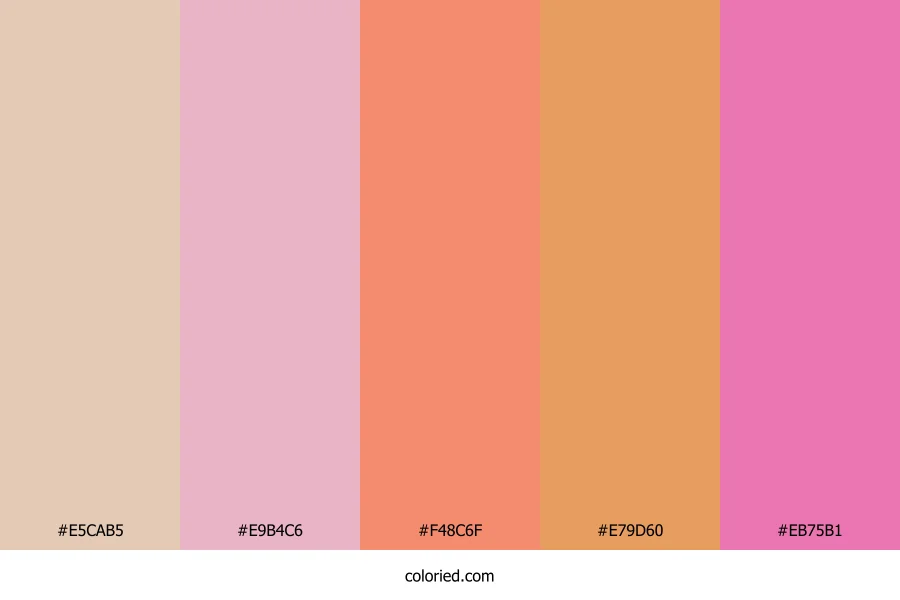 Fuchsia Cloud Mist Color Palette