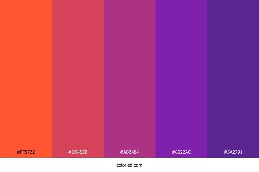 Fuchsia Violet Ember Color Palette