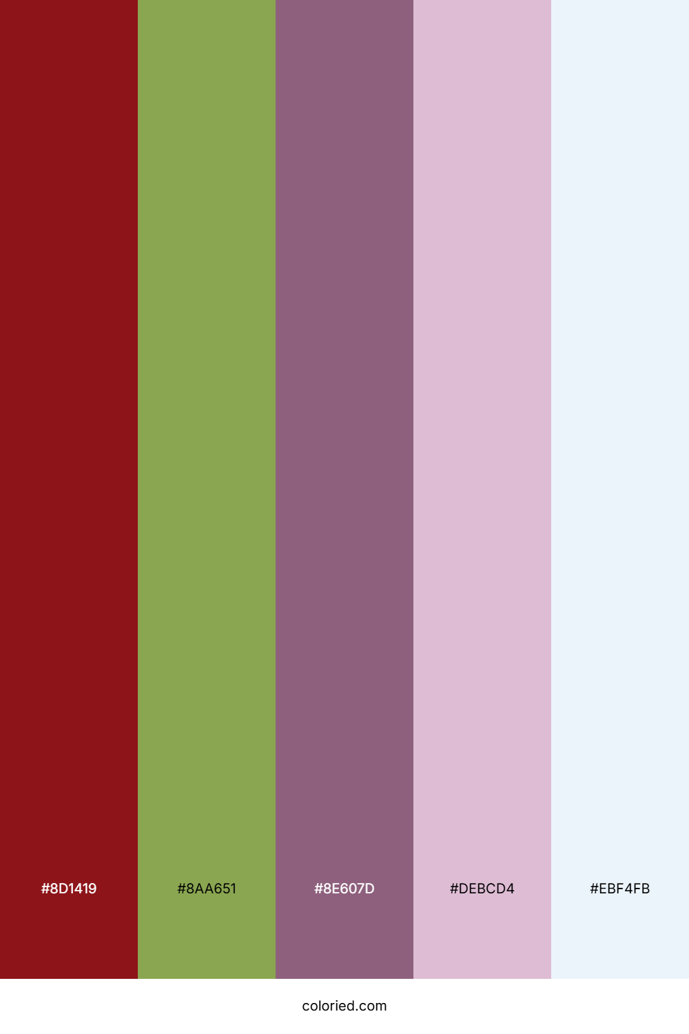 Garnet Moss Blossom Color Palette