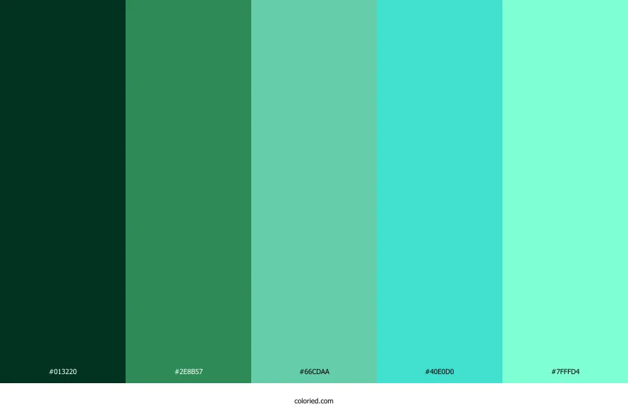 Gasoline Green Color Palette
