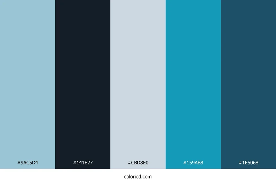 Glacial Teal Night Color Palette