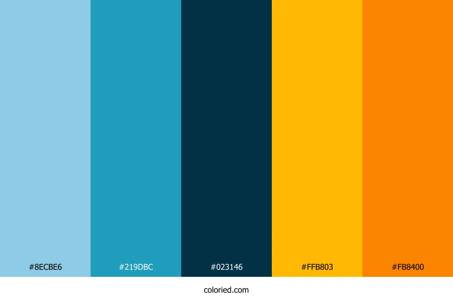 Glacial Teal Sunset Palette