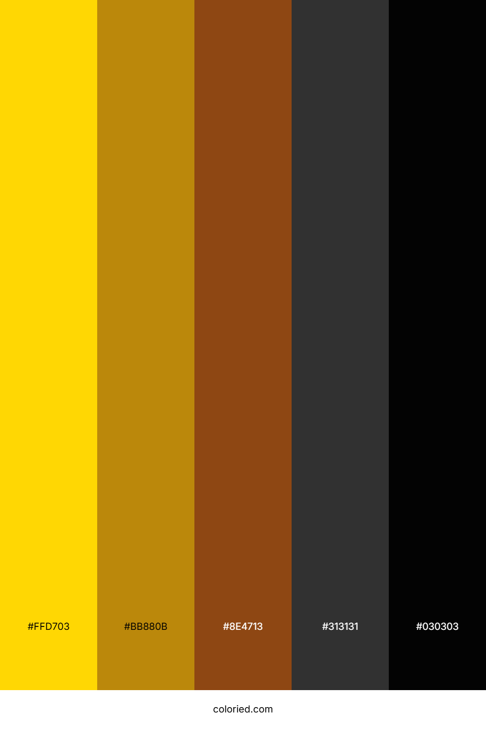 Gold, Black, and Brown Color Palette