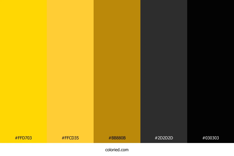 Gold and Black Color Palette