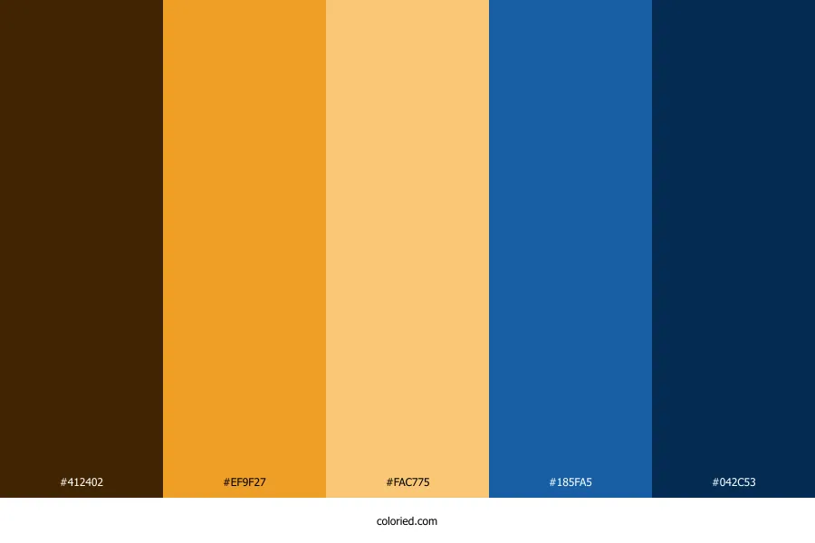 Gold and Blue Color Palette