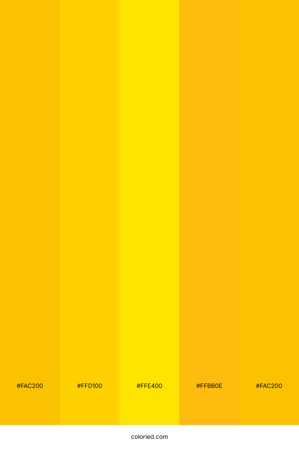 Gold And Bright Yellow Color Palette