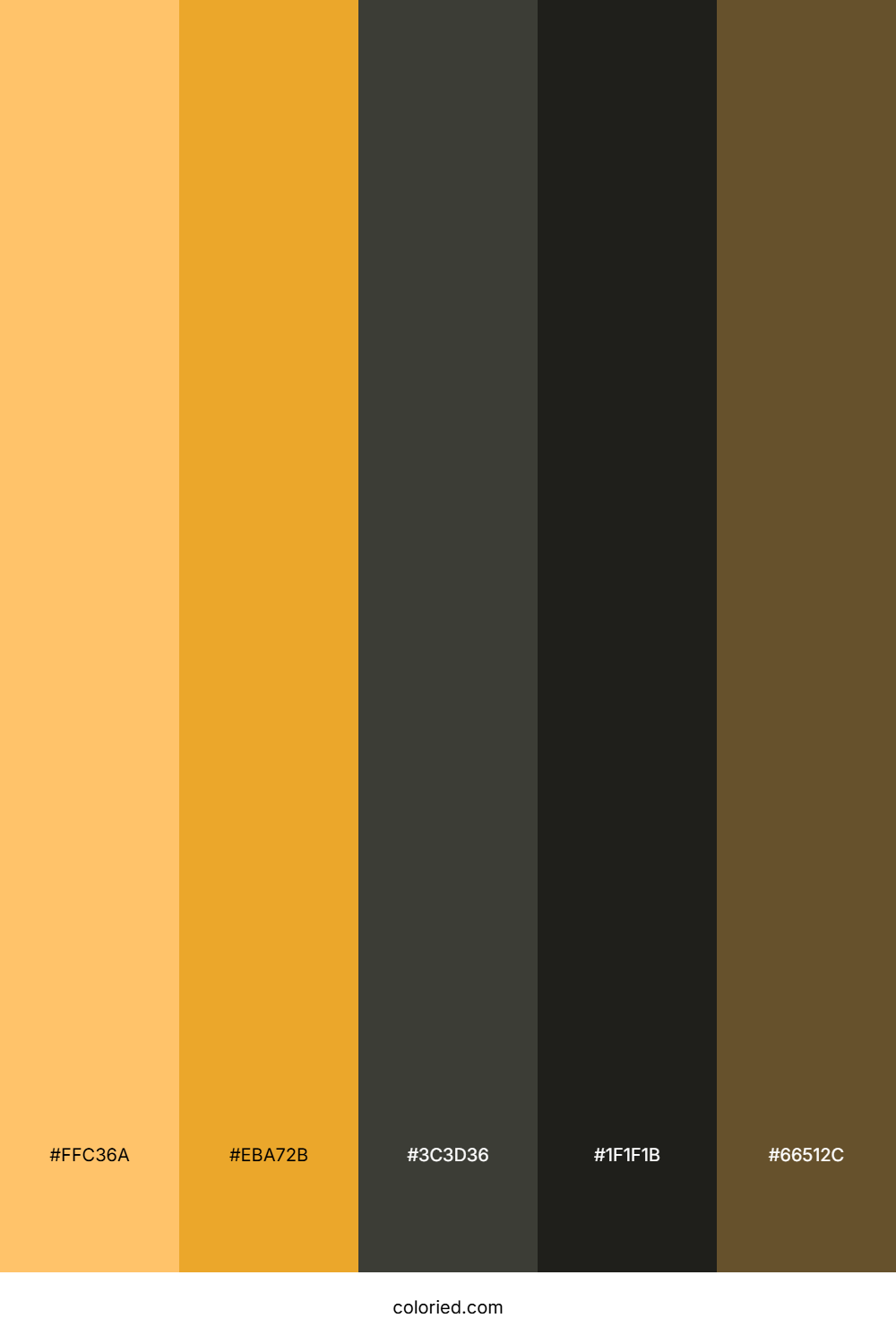 Gold And Charcoal Color Palette