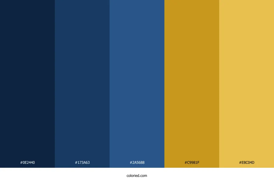 Gold and Dark Blue Color Palette
