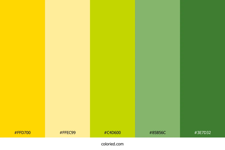 Gold and Green Color Palette