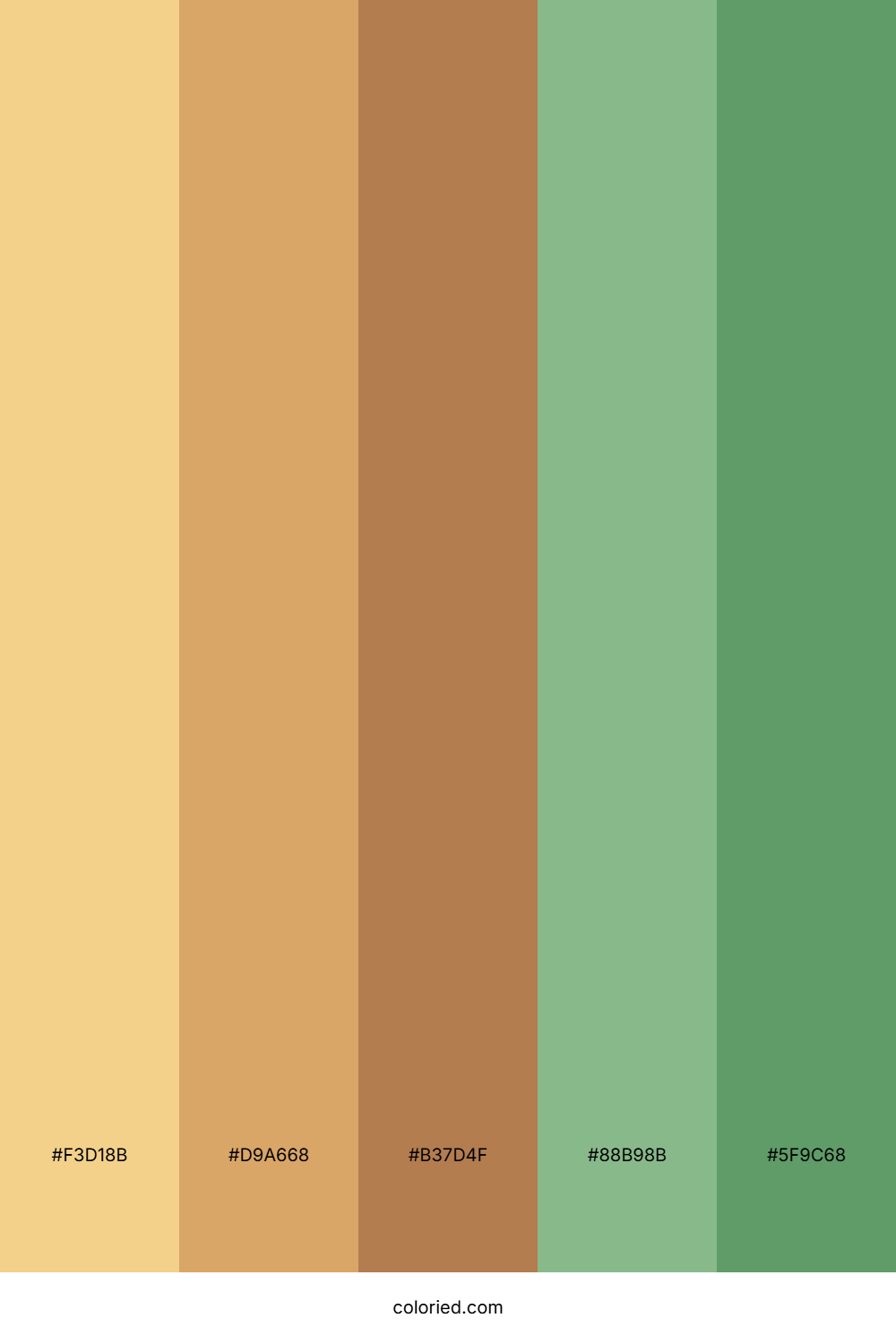 Gold and Green Gradient Color Palette