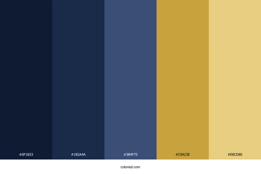 Gold and Navy Blue Color Palette