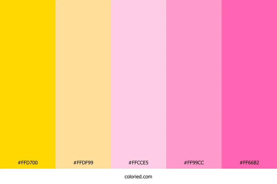 Gold and Pink Color Palette