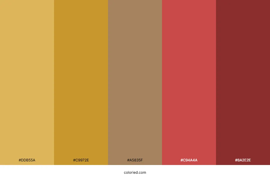 Gold and Red Color Palette