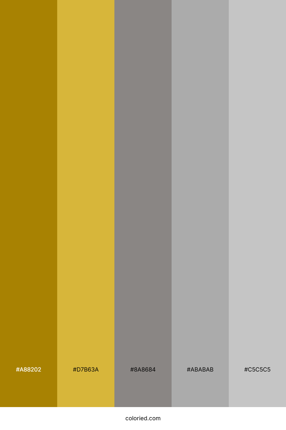 Gold And Silver Color Palette