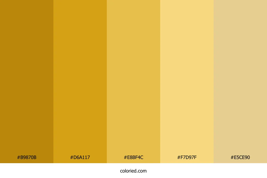 Gold Gradient Color Palette