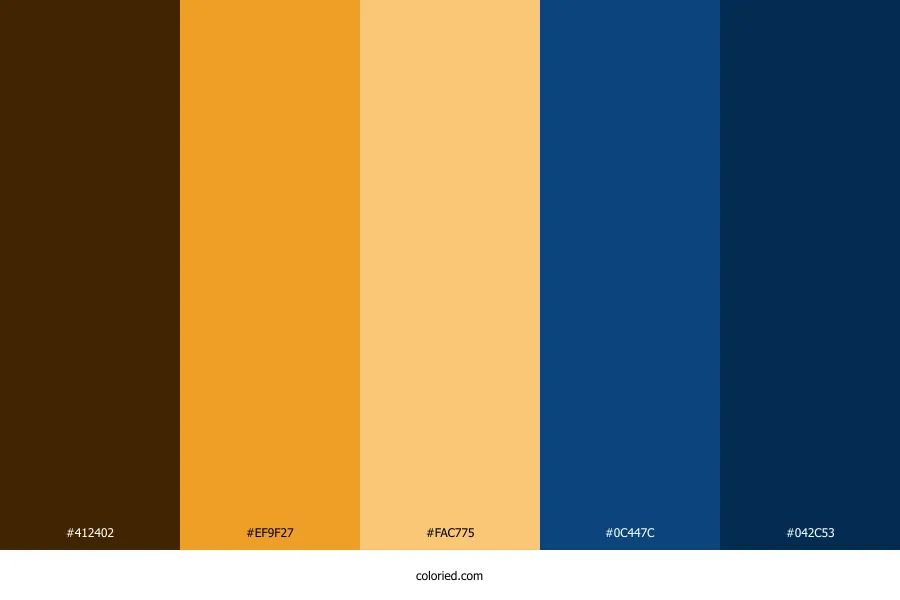 Gold Navy Blue Color Palette
