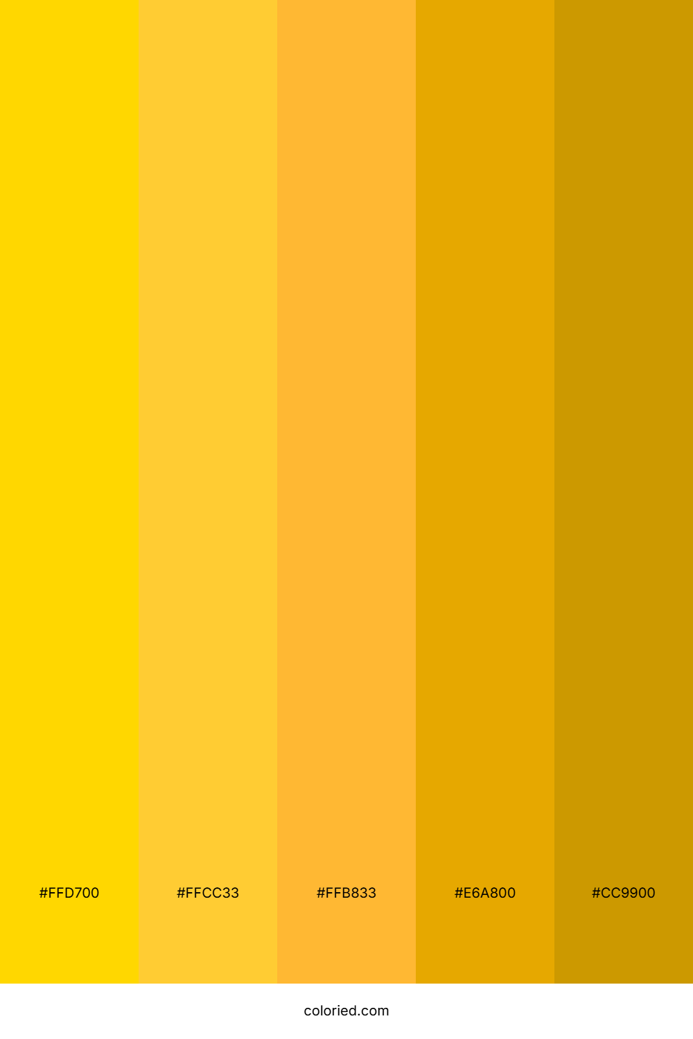 Gold Texture Color Palette