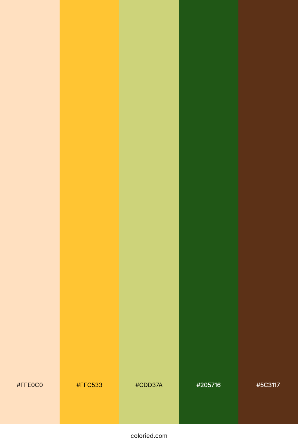 Golden And Olive Color Palette