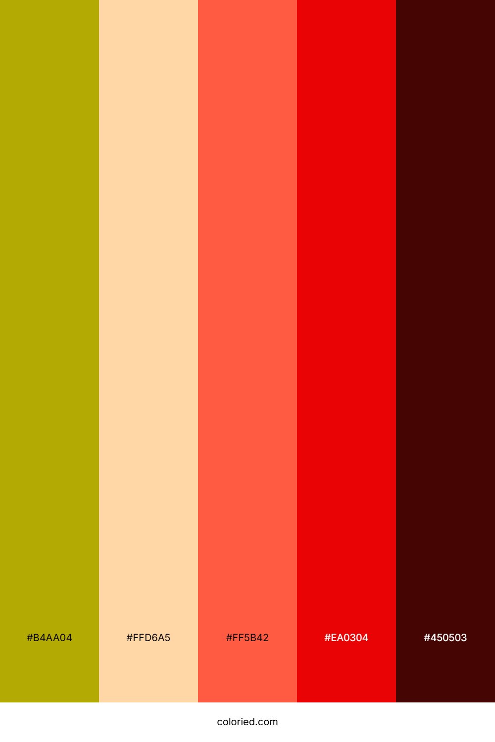 Golden Apricot Flame Color Palette