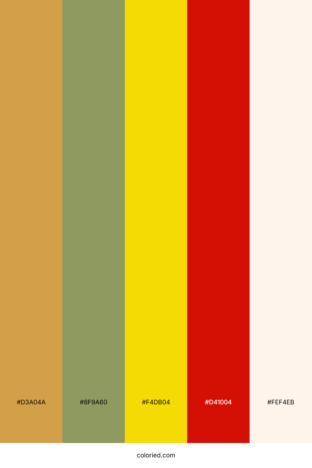 Golden Autumn Blaze Color Palette