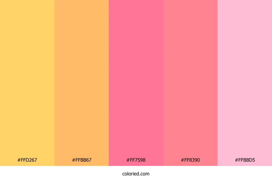 Golden Blush Sunset Color Palette