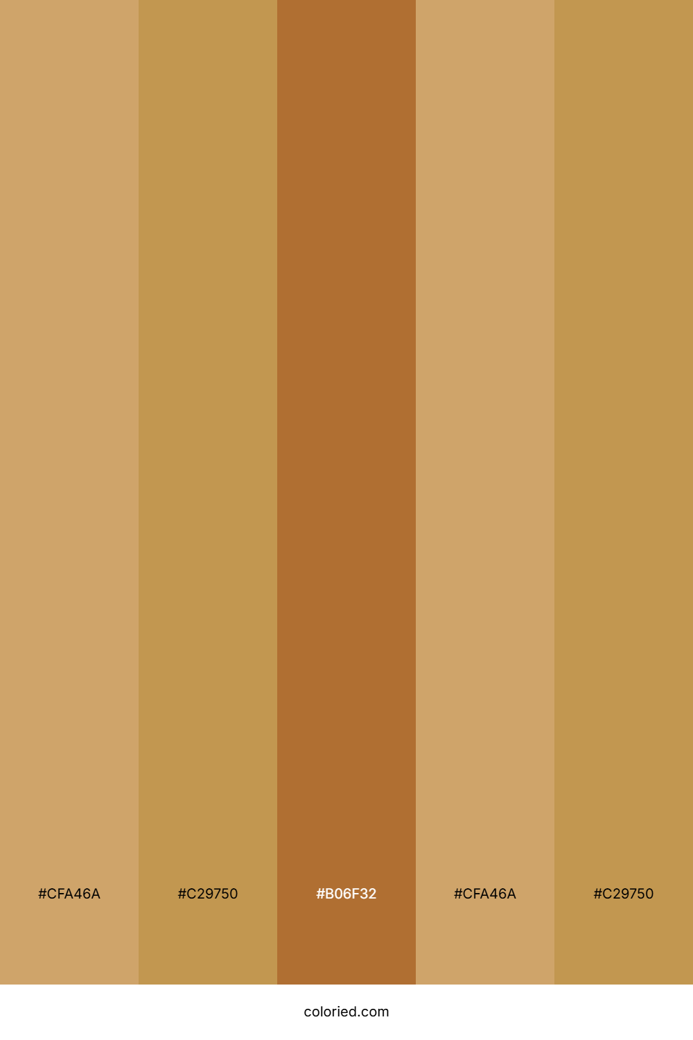 Golden Brown And Caramel Color Palette