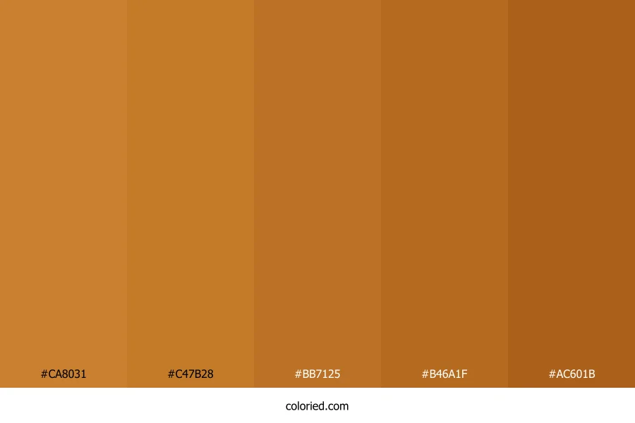 Golden Brown and Rustic Brown Color Palette