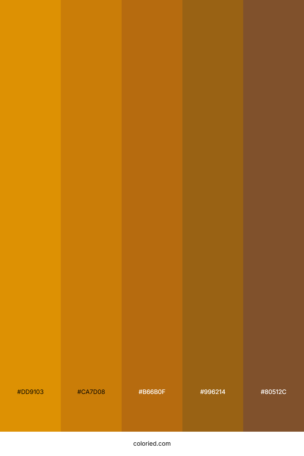 Golden Brown Gradient Color Palette