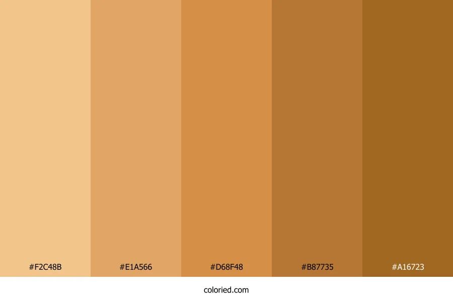 Golden Caramel Spice Color Palette