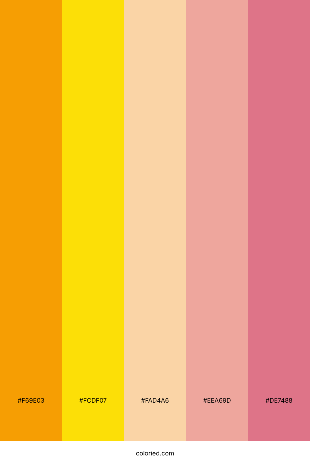 Golden Coral Blush Color Palette