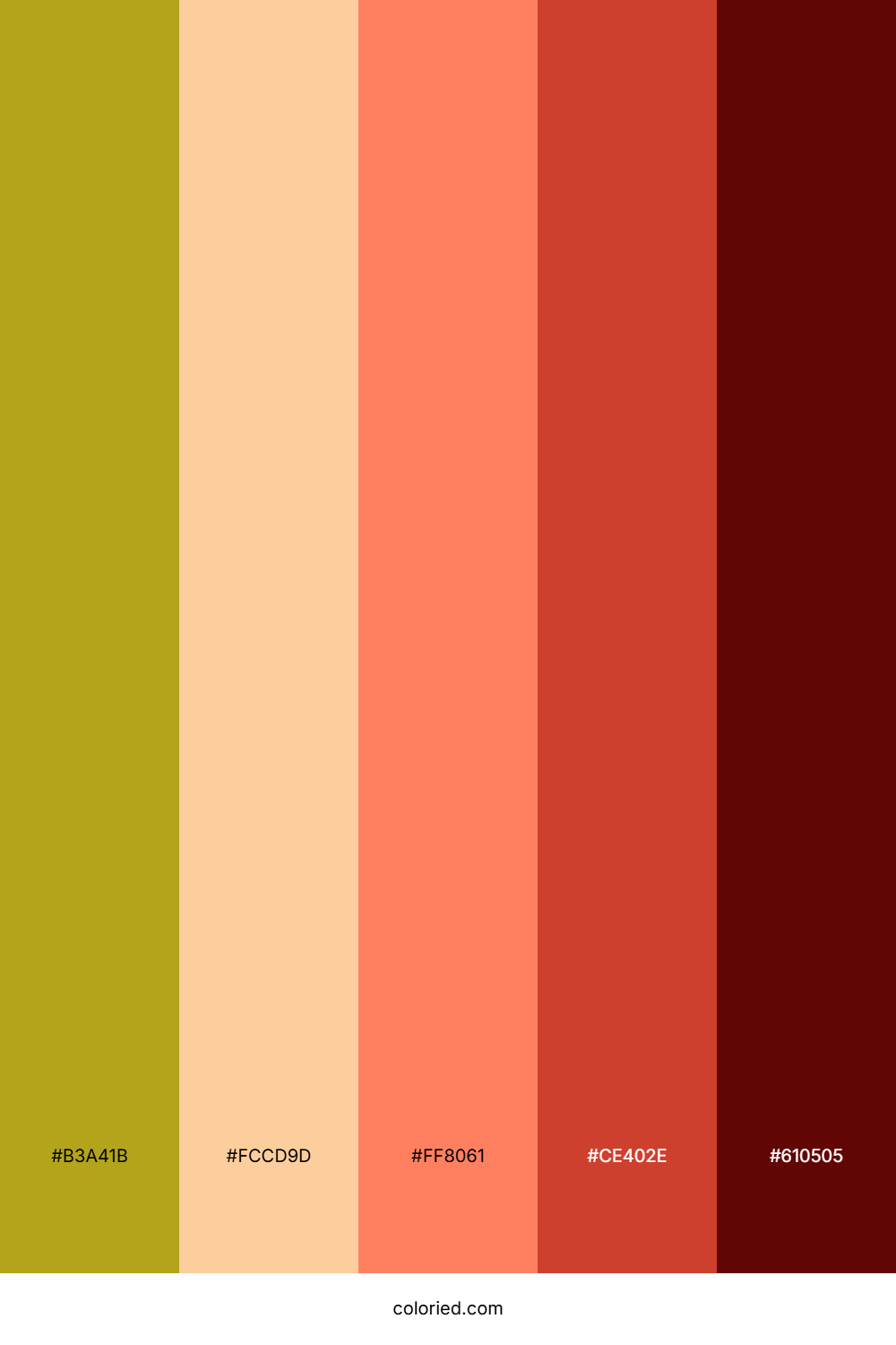 Golden Coral Ember Color Palette