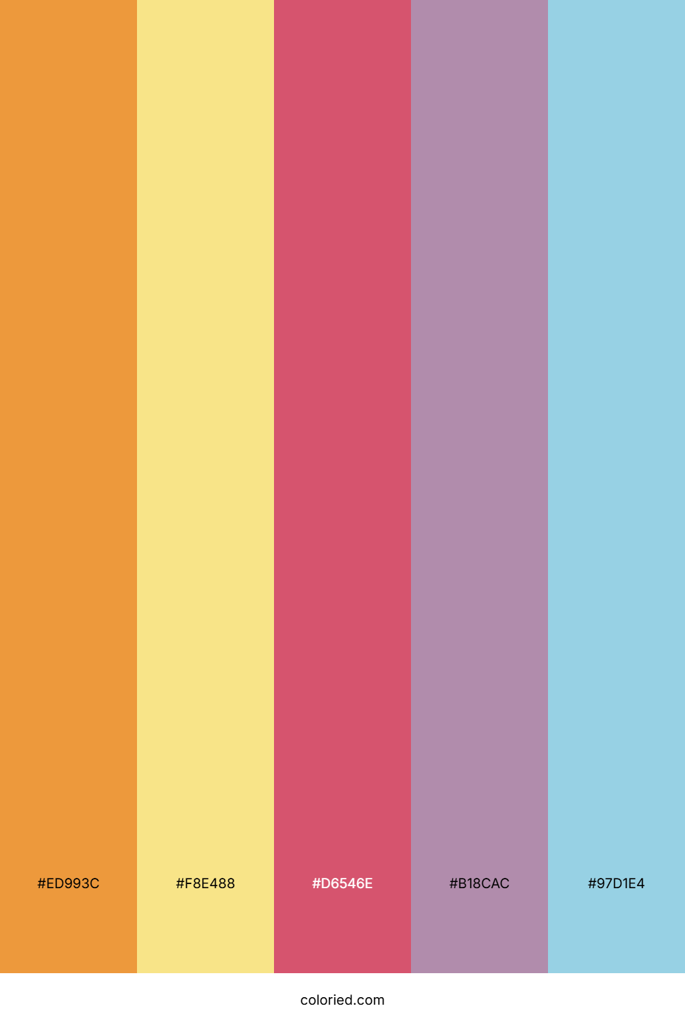 Golden Coral Sky Color Palette